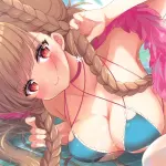 sakura ichika,碧蓝航线,フォーミダブル,shikikan,水着,blowjob,项圈,hair buns,sole female,泳装,双马尾,sole male